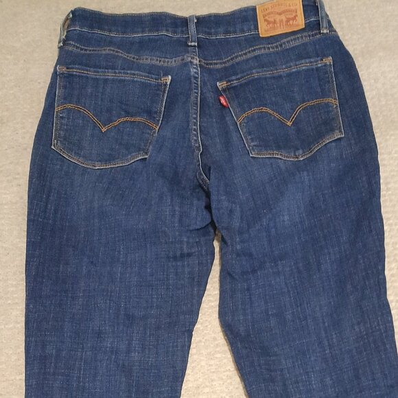 Levis 725 Jeans Womens 29 Blue High Rise Bootcut Leg Denim Logo Cotton Stretch - Picture 2 of 5
